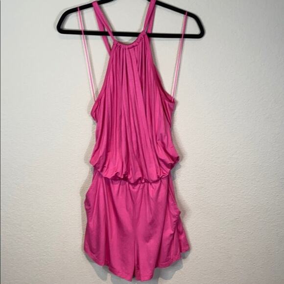 Trina Turk Nob Hill Halter Sleeveless Romper Cactus Flower Pink Size XS - Picture 4 of 12